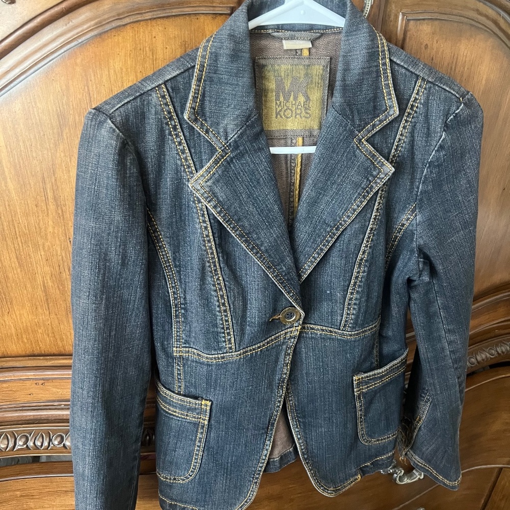 Michael Kors Jean jacket with brass accents